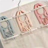 Foldable Hangers with Clips Set of 8 Travel Hangers with Clothesline for Camping