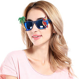 Funny Party Sunglasses Hawaiian Tropical Glasses Set of 2