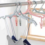 Foldable Hangers with Clips Set of 8 Travel Hangers with Clothesline for Camping