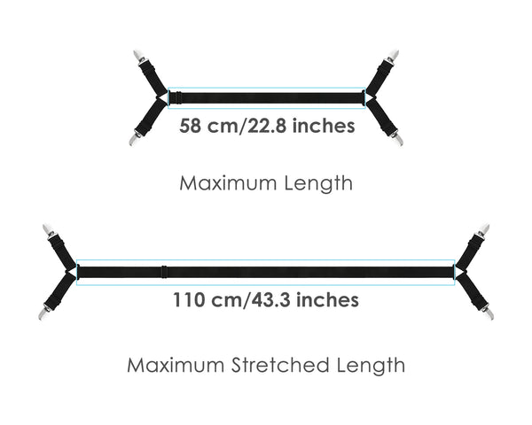4-Pack Bed Sheet Holder Straps - Invisible Slot Clips To Keep Fitted Sheets In Place