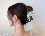 Big Butterfly Hair Clips for Women Set of 2 Large Non-Slip Strong Metal Butterfly Hair Claw