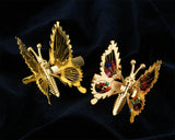 Small Butterfly Hair Clips Moving Wings 12 Pieces Metal Butterfly Clips for Hair 90s