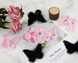 Butterfly Hair Clips 12 Pieces Flower Girl Hair Accessory Small Lace Butterfly Barrettes