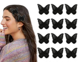 Butterfly Hair Clips 12 Pieces Flower Girl Hair Accessory Small Lace Butterfly Barrettes