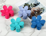 Flower Claw Clip Set of 4 Hair Clips for Thick Hair Matte Color Medium Claw Clips