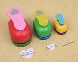 Heart Puncher 3 Pieces DIY Craft Paper Punchers for Kids