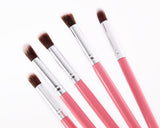 10 Pcs Professional Makeup Brush Set - Pink