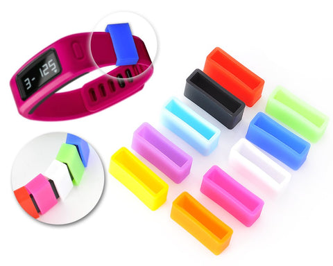 10 Pcs Silicone Fastener Ring for Garmin Vivofit Wristband Bracelet