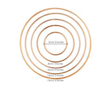 Set of 10 Metal Hoops for Dream Catcher and Craft - Gold