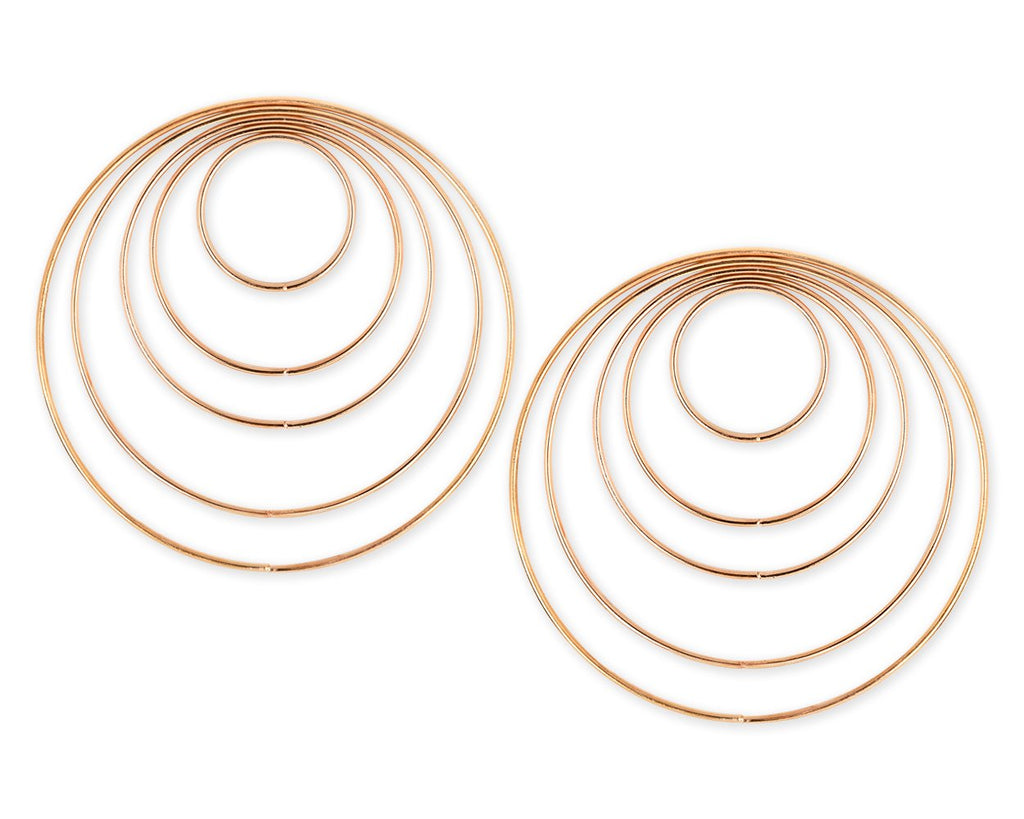 Set of 10 Metal Hoops for Dream Catcher and Craft - Gold