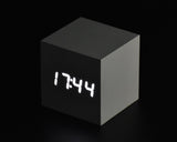 Wood Cube LED Alarm Clock with Date Time Temperature