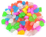 100 Pcs Colorful Luminous Glow in the Dark Pebble Stone