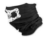 2 Pieces Skull Face Masks Motorcycle Neck Warmer - Black