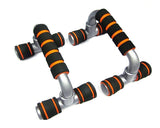 2 Pieces Foam Handle Push up Bars for Strength Training - Orange and Black