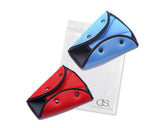 2 Pieces Child Safety Car Seat Belt Adjuster Pad - Blue and Red