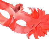 Masquerade Mask with Flower Set of 2 Costume Party Mask