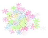 100 Pcs Fluorescent Wall Stickers Glow in the Dark Snowflakes Stickers