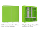 Portable Closet 46 Inch x 18 Inch x 65 Inch Wardrobe Closet - Green