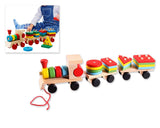 Children's Wooden Geometric Educational Toy Train