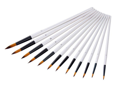 12 Pieces Pointed Round Paint Brush Set