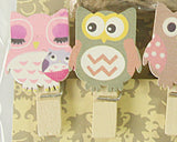 10 Pieces Cartoon Owl Photo Clip with String