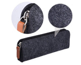 Felt Pencil Case Stationery Pouch Set of 2 - Dark Grey