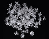 100 Pieces Clear Silicone Earring Backs