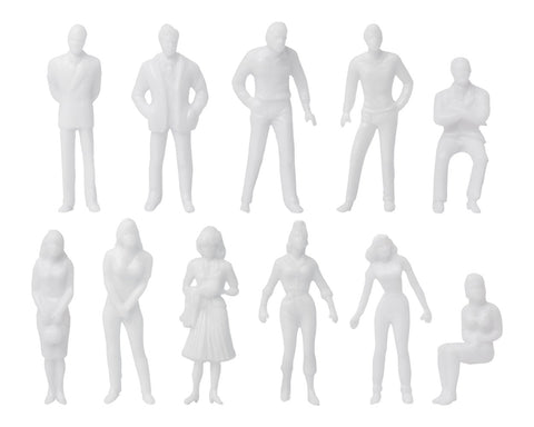 Unpainted Figures 1:50 Scale 100 Pieces Assorted Poses Miniature People