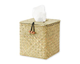 Woven Seagrass Square Tissue Box Cover 5.5 Inches Decorative Tissue Box