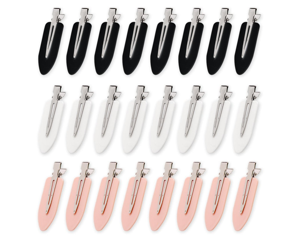 No Bend Hair Clips 24 Pieces No Crease Hair Clips for Makeup Application