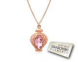 5cm Antique Perfume Bling Crystal Necklace - Pink