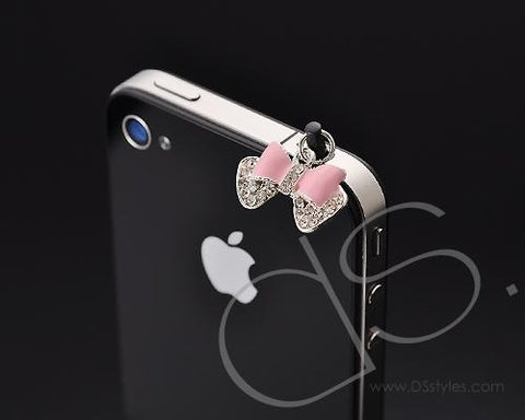 Crystal Headphone Jack Plug - Bow