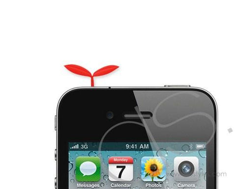 Red Leaf Headphone Jack Plug