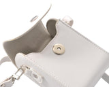 Simple PU Leather Shoulder Bag for Mirrorless Camera - White