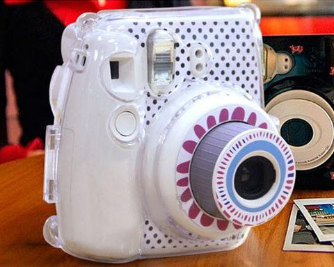 Floral Camera Sticker for Fujifilm Instax mini 8 - White