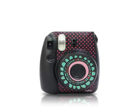 Floral Camera Sticker for Fujifilm Instax mini 8 - Black
