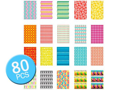 80Pcs Photo Sticker Borders for Fujifilm Instax Mini Films-Scandinavia