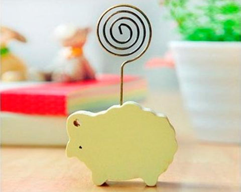 Wooden Memo Clips Place Card Fuji Instax Films Photo Holder - Sheep