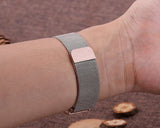 Magnet Stainless Steel Mesh Watch Band for Fitbit Alta - Rose Gold