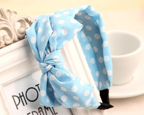 Korean Style Big Bow Polka Dots Headband