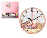 12" Retro Retro Style Quiet Sweep Quartz Wall Clock