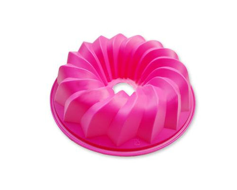 8.6 inches Bundt Pan Silicone Baking Mold - Magenta