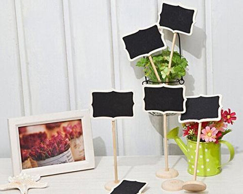 12 Pcs Rectangle Chalkboard Memo Holder for Party Wedding Decor