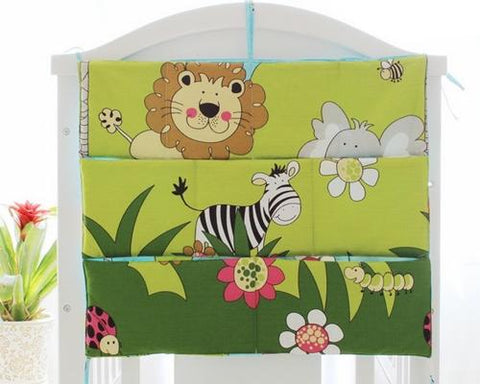 Cartoon Animals Hanging Diaper Caddy and Nursery Organizer - Yellow