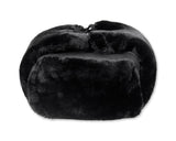 Winter Trapper Hat with Ear Flaps - Black