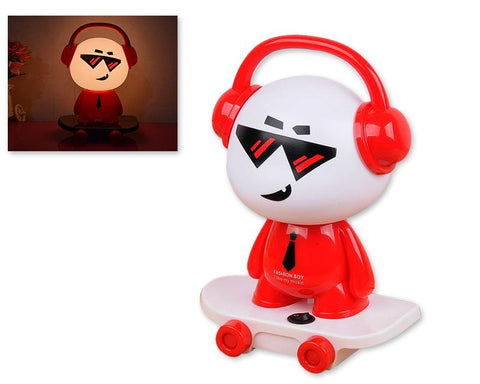 Cute Kid Cartoon Table Nightlight-Red DJ