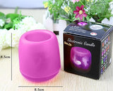 Voice Control LED Candle Night Light - Pink