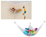 Toy Storage Organizer Hammock Net for Stuffed Animals - White