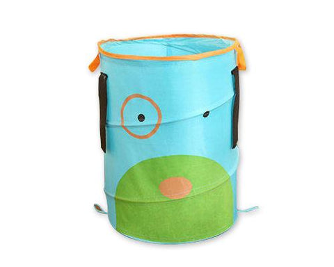 Cartoon Dog Foldable Pop-up Laundry Basket - Blue