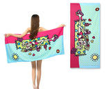 1.4 meters Fiber Printing Sunbathing Beach Towel